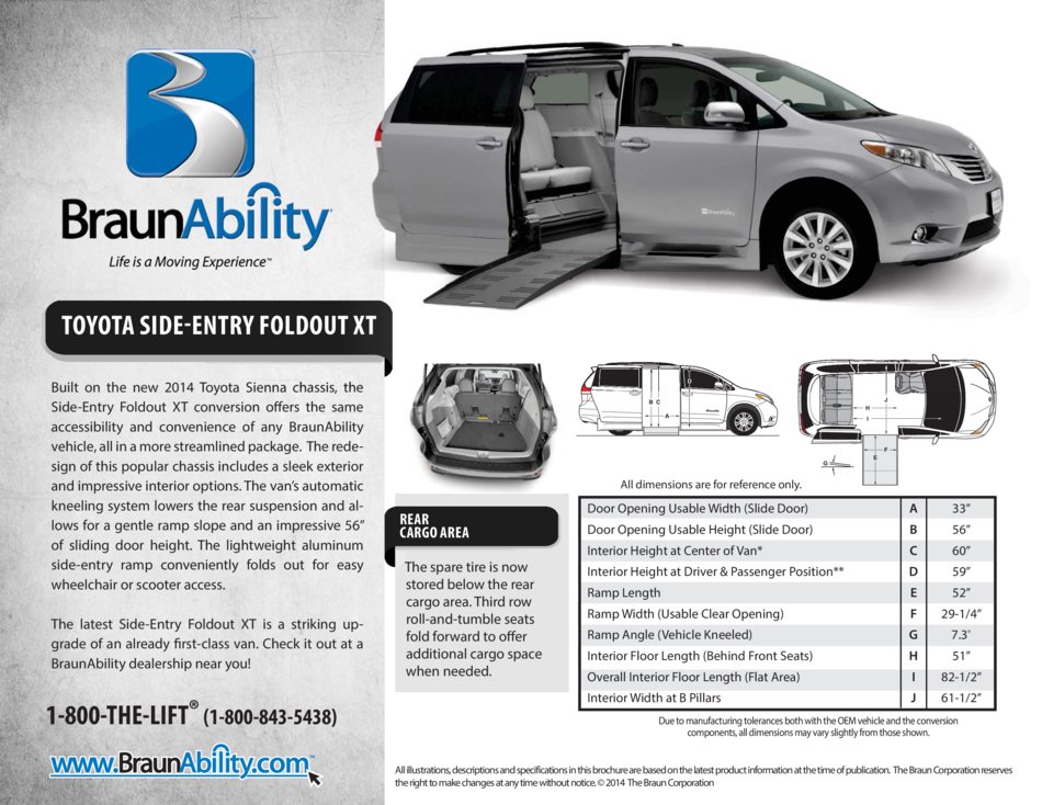 Braunability Toyota Power Side Entry Wheelchairvan Xt 
