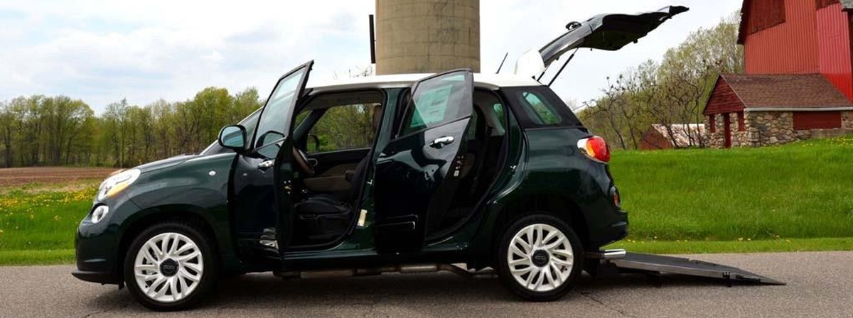 wheelchair accessible fiat 500 rear entry handiap vehicle mobility