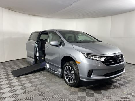 New Wheelchair Van For Sale: 2023 Honda Odyssey EX-L Wheelchair Accessible Van For Sale with a VMI Northstar on it. VIN: 5FNRL6H63PB031538