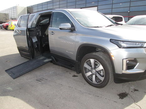New Wheelchair Van For Sale: 2023 Chevrolet Traverse LT Wheelchair Accessible Van For Sale with a  on it. VIN: 1GNERHKWXPJ169756