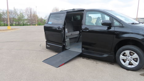 Used Wheelchair Van For Sale: 2015 Toyota Sienna LE Wheelchair Accessible Van For Sale with a  on it. VIN: 5TDKK3DC1FS584214