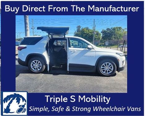 Used Wheelchair Van For Sale: 2022 Chevrolet Traverse LS Wheelchair Accessible Van For Sale with a Handicap Accessible Van on it. VIN: 1GNERLKW8NJ107918