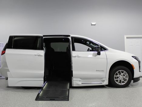 New Wheelchair Van For Sale: 2027 Chrysler Pacifica Select Wheelchair Accessible Van For Sale with a Braun Foldout XT on it. VIN: 2C4RC1BG7VR555233