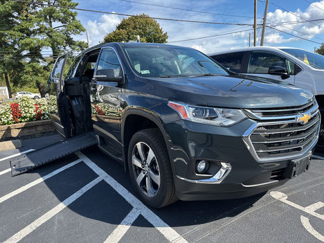Used Wheelchair Van For Sale: 2021 Chevrolet Traverse LT Leather 4dr SUV Wheelchair Accessible Van For Sale with a  on it. VIN: 1GNERHKW1MJ186747
