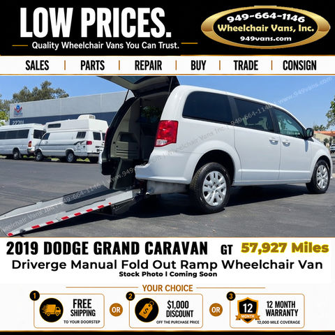 Used Wheelchair Van For Sale: 2019 Dodge Caravan GT Wheelchair Accessible Van For Sale with a Non Branded - Please See Description on it. VIN: 2C4RDGEG1KR790167