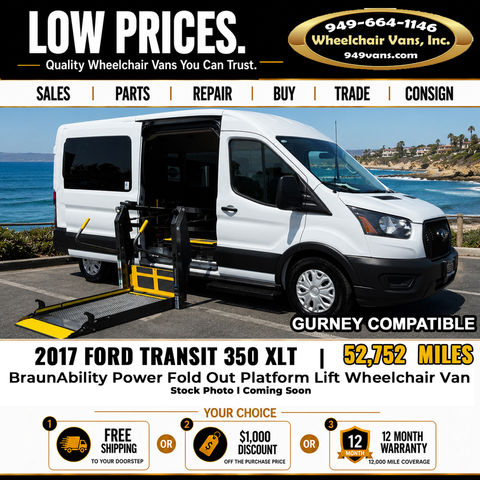Used Wheelchair Van For Sale: 2017 Ford T-350 XLT Wheelchair Accessible Van For Sale with a Non Branded - Please See Description on it. VIN: 1FBZX2CM1HKA76294