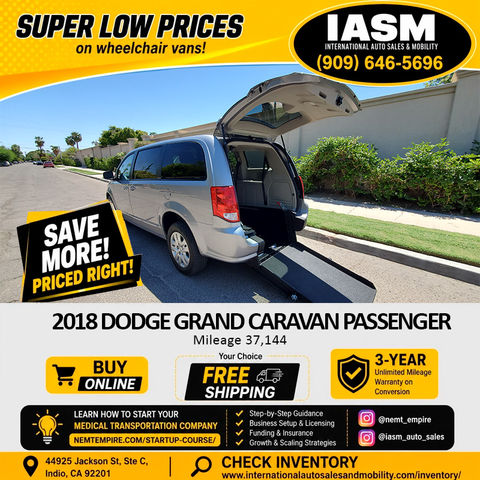 Used Wheelchair Van For Sale: 2018 Dodge Caravan SE Wheelchair Accessible Van For Sale with a Non Branded - Please See Description on it. VIN: 2C4RDGBG8JR323895