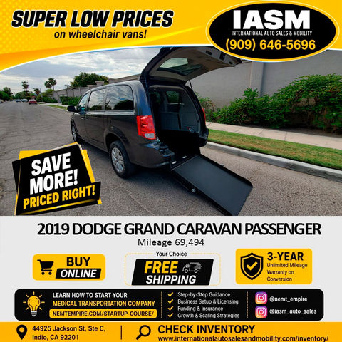 Used Wheelchair Van For Sale: 2019 Dodge Caravan SE Wheelchair Accessible Van For Sale with a Non Branded - Please See Description on it. VIN: 2C4RDGBG2KR676490