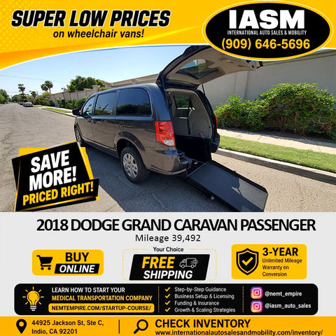 Used Wheelchair Van For Sale: 2018 Dodge Caravan SE Wheelchair Accessible Van For Sale with a Non Branded - Please See Description on it. VIN: 2C4RDGBG6JR334877