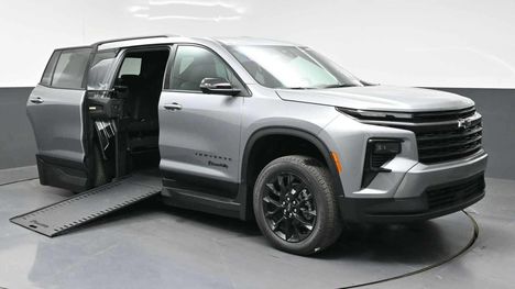 New Wheelchair Van For Sale: 2026 Chevrolet Traverse LT Wheelchair Accessible Van For Sale with a BraunAbility Chevrolet Traverse - Wheelchair SUV on it. VIN: 1GBERGKS1TJ351814