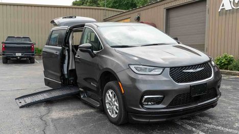 Used Wheelchair Van For Sale: 2023 Chrysler Pacifica Touring L Wheelchair Accessible Van For Sale with a BraunAbility Chrysler Foldout XT on it. VIN: 2C4RC1BG3PR574882