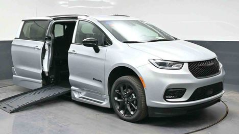 New Wheelchair Van For Sale: 2026 Chrysler Pacifica Select Sport Wheelchair Accessible Van For Sale with a BraunAbility Chrysler Foldout XT on it. VIN: 2C4RC1BGXTR266831