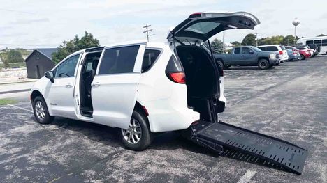 New Wheelchair Van For Sale: 2026 Chrysler Voyager LX Wheelchair Accessible Van For Sale with a Commercial Vans Chrysler ADA Rear Entry on it. VIN: 2C4RC1CG0TR264715