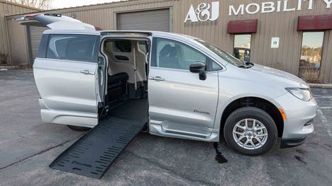 Used Wheelchair Van For Sale: 2024 Chrysler Voyager LX Fleet Wheelchair Accessible Van For Sale with a BraunAbility Chrysler Foldout XT on it. VIN: 2C4RC1CG1RR197938