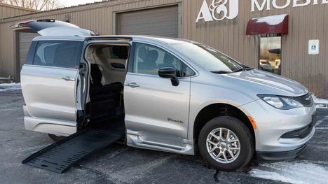 Used Wheelchair Van For Sale: 2024 Chrysler Voyager LX Wheelchair Accessible Van For Sale with a BraunAbility Chrysler Foldout XT on it. VIN: 2C4RC1CG1RR197941