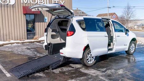 Used Wheelchair Van For Sale: 2023 Chrysler Voyager LX Wheelchair Accessible Van For Sale with a Commercial Vans Chrysler ADA Entervan on it. VIN: 2C4RC1CG2PR568084