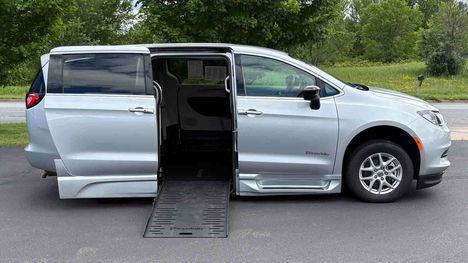 Used Wheelchair Van For Sale: 2024 Chrysler Voyager LX Wheelchair Accessible Van For Sale with a BraunAbility Chrysler Foldout XT on it. VIN: 2C4RC1CG2RR197947