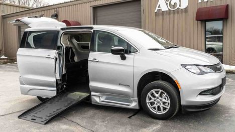 Used Wheelchair Van For Sale: 2024 Chrysler Voyager LX Wheelchair Accessible Van For Sale with a BraunAbility Chrysler Foldout XT on it. VIN: 2C4RC1CG7RR197961