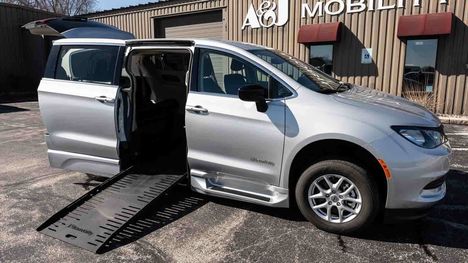 Used Wheelchair Van For Sale: 2024 Chrysler Voyager LX Wheelchair Accessible Van For Sale with a BraunAbility Chrysler Foldout XT on it. VIN: 2C4RC1CG8RR197970