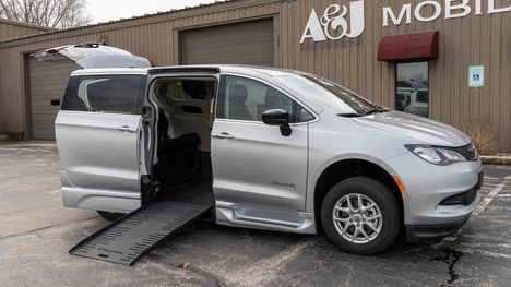 Used Wheelchair Van For Sale: 2024 Chrysler Voyager LX Fleet Wheelchair Accessible Van For Sale with a BraunAbility Chrysler Foldout XT on it. VIN: 2C4RC1CGXRR197954