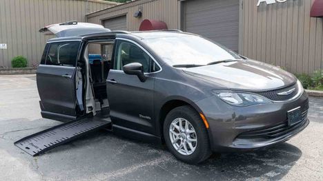 Used Wheelchair Van For Sale: 2020 Chrysler Voyager LX Wheelchair Accessible Van For Sale with a BraunAbility Chrysler Foldout on it. VIN: 2C4RC1DG6LR148241