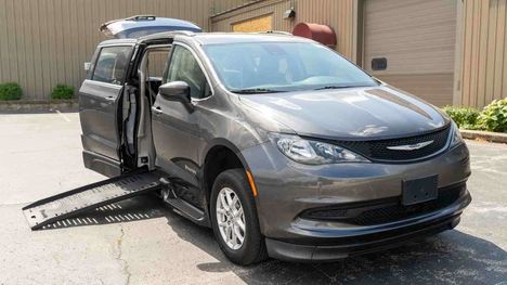 Used Wheelchair Van For Sale: 2021 Chrysler Voyager LXi Wheelchair Accessible Van For Sale with a BraunAbility Chrysler Foldout XT on it. VIN: 2C4RC1DG9MR601866