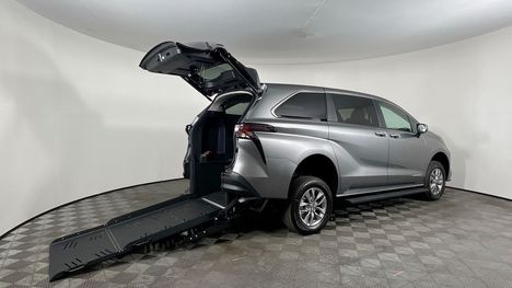 New Wheelchair Van For Sale: 2026 Toyota Sienna LE Wheelchair Accessible Van For Sale with a VMI - Toyota Sienna Hybrid - Rear Entry - FWD on it. VIN: 5TDKRKEC1TS339395