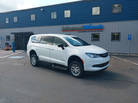 New Wheelchair Van For Sale: 2026 Chrysler Voyager LX Wheelchair Accessible Van For Sale with a BraunAbility Commercial Side-Entry Chrysler Voyager on it. VIN: 2C4RC1CG9TR247086