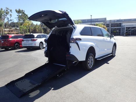New Wheelchair Van For Sale: 2026 Toyota Sienna LE 4-Passenger with 2 Second row Seats-  Wheelchair Accessible Van For Sale with a VMI Toyota Sienna Hybrid - Rear Entry - FWD on it. VIN: 5TDKRKEC5TS328304