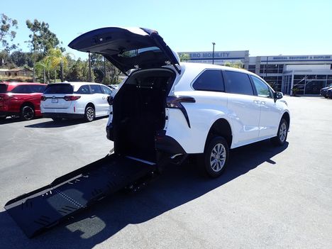New Wheelchair Van For Sale: 2026 Toyota Sienna LE  - Minivan Wheelchair Accessible Van For Sale with a VMI Toyota Sienna Hybrid - Rear Entry - FWD on it. VIN: 5TDKRKEC7TS325721