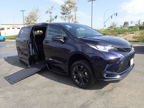 New Wheelchair Van For Sale: 2026 Toyota Sienna XSE  - Minivan Wheelchair Accessible Van For Sale with a BraunAbility Toyota Sienna Hybrid Power Foldout on it. VIN: 5TDXRKEC1TS299163