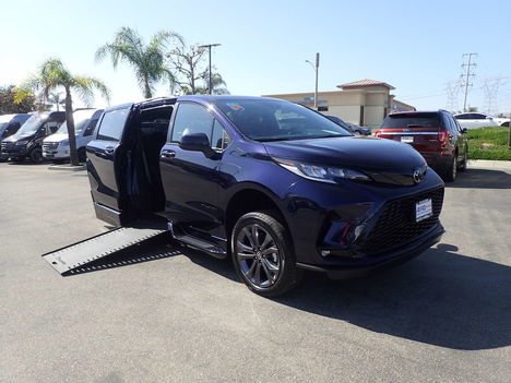 New Wheelchair Van For Sale: 2026 Toyota Sienna XSE  - Minivan Wheelchair Accessible Van For Sale with a BraunAbility Toyota Sienna Hybrid Power Foldout on it. VIN: 5TDXRKECXTS310791