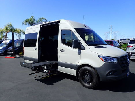 Used Wheelchair Van For Sale: 2025 Mercedes-benz Sprinter 2500 144 Wheelchair Accessible Van For Sale with a BraunAbility UVL - Under Vehicle Lift on it. VIN: W1Z4NFHY5ST233106