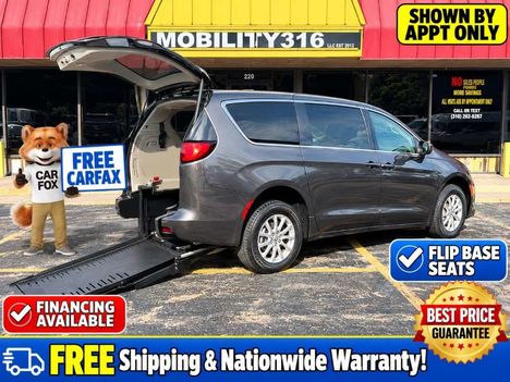 Used Wheelchair Van For Sale: 2022 Chrysler Voyager LX Wheelchair Accessible Van For Sale with a FR Wheelchair Vans FR Chrysler Pacifica Rear Entry on it. VIN: 2C4RC1CG1NR203411