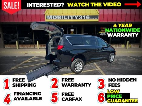 Used Wheelchair Van For Sale: 2024 Chrysler Voyager LX Wheelchair Accessible Van For Sale with a FR Wheelchair Vans FR Chrysler Pacifica Rear Entry on it. VIN: 2C4RC1CG5RR128010