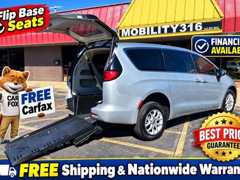 Used Wheelchair Van For Sale: 2023 Chrysler Voyager LX Wheelchair Accessible Van For Sale with a VanAbility Chrysler Voyager Rear-Entry on it. VIN: 2C4RC1CG7PR551653