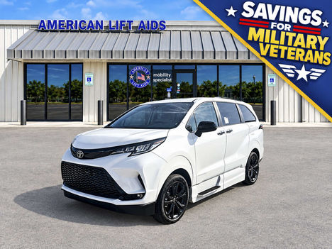 New Wheelchair Van For Sale: 2026 Toyota Sienna XSE Wheelchair Accessible Van For Sale with a VMI Toyota Sienna Hybrid - Side Entry - FWD on it. VIN: 5TDXRKEC6TS333632