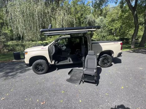 Used Wheelchair Van For Sale: 2023 Chevrolet Silverado Crew Cab Wheelchair Accessible Van For Sale with a ATC on it. VIN: 3GCPDCEK8PG192370