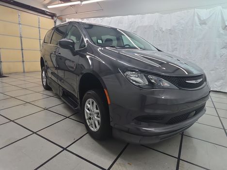 Used Wheelchair Van For Sale: 2021 Chrysler Voyager LX Wheelchair Accessible Van For Sale with a Braun Entervan XT Manual Folding Ramp on it. VIN: 2C4RC1CG3MR591336