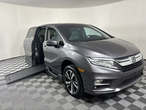 Used Wheelchair Van For Sale: 2019 Honda Odyssey Elite Wheelchair Accessible Van For Sale with a Braun Entervan XT on it. VIN: 5FNRL6H95KB037845
