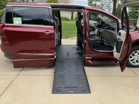 Used Wheelchair Van For Sale: 2020 Chrysler Pacifica Touring Wheelchair Accessible Van For Sale with a BraunAbility - Chrysler Foldout XT on it. VIN: 2C4RC1BG2LR107026