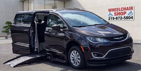 Used Wheelchair Van For Sale: 2019 Chrysler Pacifica Limited Wheelchair Accessible Van For Sale with a BraunAbility - Chrysler Foldout on it. VIN: 2C4RC1BG5KR566856