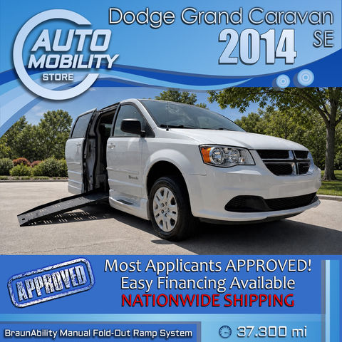 Used Wheelchair Van For Sale: 2014 Dodge Caravan SE Wheelchair Accessible Van For Sale with a BraunAbility - Dodge CompanionVan on it. VIN: 2C4RDGBG3ER457753