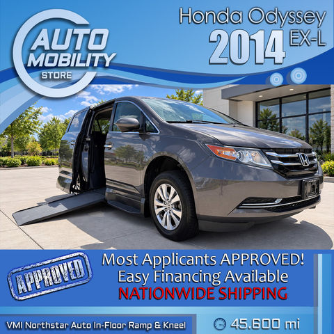 Used Wheelchair Van For Sale: 2014 Honda Odyssey EX-L Wheelchair Accessible Van For Sale with a VMI - Honda Northstar on it. VIN: 5FNRL5H61EB032999