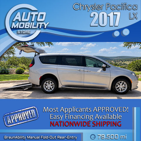 Used Wheelchair Van For Sale: 2017 Chrysler Pacifica LX Wheelchair Accessible Van For Sale with a BraunAbility - Chrysler Manual Rear-Entry on it. VIN: 2C4RC1CG1HR644749