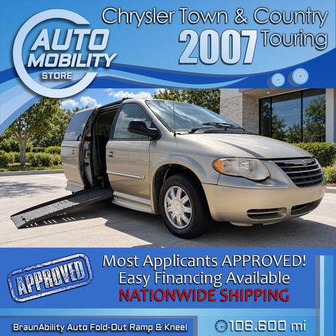Used Wheelchair Van For Sale: 2007 Chrysler Town & Country Touring Wheelchair Accessible Van For Sale with a BraunAbility - Chrysler Entervan II on it. VIN: 2A4GP54L77R170359