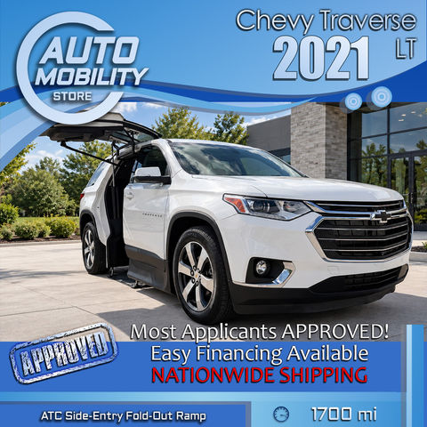 Used Wheelchair Van For Sale: 2021 Chevrolet Traverse LT Wheelchair Accessible Van For Sale with a ATC Wheelchair Truck Conversions - Chevrolet Traverse on it. VIN: 1GNERHKW5MJ130360