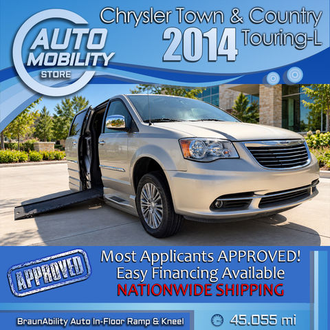 Used Wheelchair Van For Sale: 2014 Chrysler Town & Country Touring-L Wheelchair Accessible Van For Sale with a BraunAbility - Chrysler Entervan Xi Infloor on it. VIN: 2C4RC1CG2ER408414