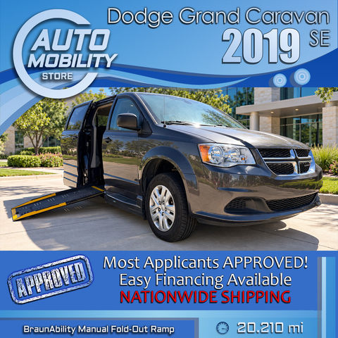 Used Wheelchair Van For Sale: 2019 Dodge Caravan SE Wheelchair Accessible Van For Sale with a BraunAbility - Dodge CompanionVan on it. VIN: 2C7WDGBG6KR792085