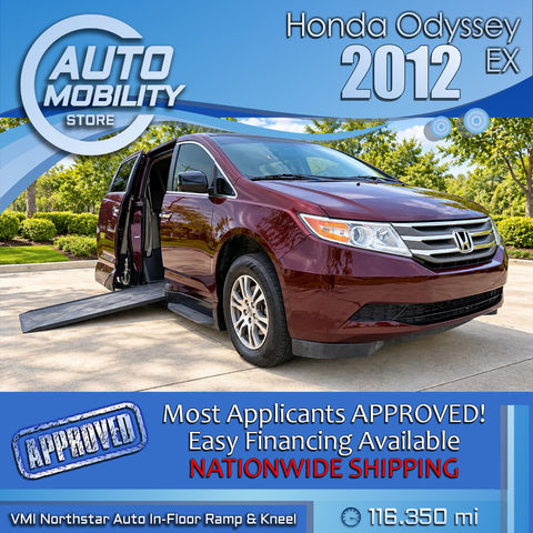 Used Wheelchair Van For Sale: 2012 Honda Odyssey EX Wheelchair Accessible Van For Sale with a VMI - Honda Northstar on it. VIN: 5FNRL5H49CB023611